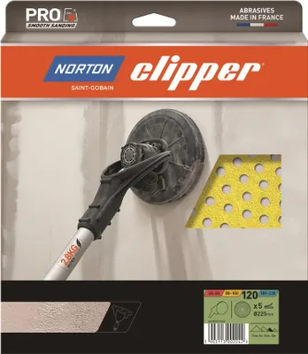 Produktbild von Norton Clipper Giraffenschleifscheiben 225mm G131 Multi-Air Lochung 5er VE G120