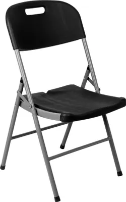 Produktbild von Klappbares Cateringstuhl aus Stahl und HDPE - Schwarz