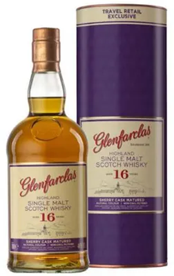 Produktbild von Glenfarclas 16 Jahre - Sherry Cask Matured - Travel Retail - Highland Single Malt Scotch Whisky