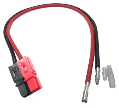 Produktbild von windmeile | Adapter Anderson Stecker auf Bullet, 30A, Länge 22cm, Zinnenden, Kabel E-Bike, Elektro Fahrrad, Pedelec, Scooter