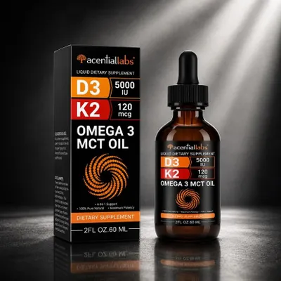 Produktbild von Vitamin D3 K2 Tropfen (60 ml)