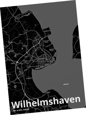 Produktbild von Mr. & Mrs. Panda einzelkarte Wilhelmshaven - Geschenk, Grußkarte, Postkarte, Ansichtskarte, Kunstkarten, Stadt Dorf Karte Landkarte Map Stadtplan, bildkarte, Postkarten