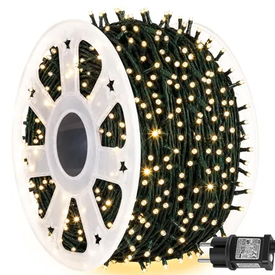 Lichterkette 2000 LEDs, 50 m, warmweiß, IP44, 8 Modi, Timer