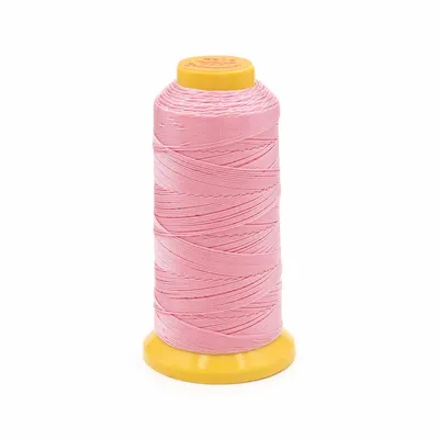 Produktbild von Vintageparts Makramee Garn 0,6mm Rosa Seidenoptik für DIY Schmuck 120m
