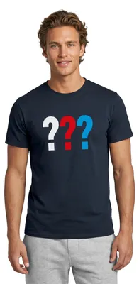 Produktbild von Spreadshirt Die Drei Fragezeichen Logo Männer T-Shirt, L, Navy