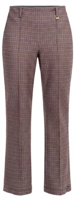 Produktbild von Bianca SIENA Schlupfhose mit feinem Karomuster aus Stretch-Qualität, Blau meliert, Größe 38