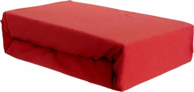 Produktbild von Jersey Spannbettlaken 100% Baumwolle 140-160x200 cm + 25 cm Rundumgummizug Rot