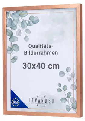 Produktbild von Bilderrahmen 30x40 cm Kupfer MDF Holz Fotorahmen Posterrahmen Wanddeko Acrylglas