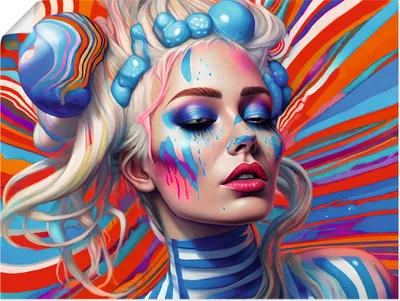 Produktbild von ARTland Poster Psychedelisch blond II Größe: 60x45 cm