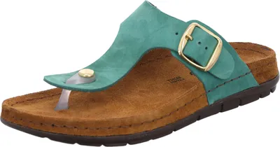 Produktbild von Rohde Damen Zehentrenner Pantolette Leder Rodigo-D 5860, Größe:37 EU, Farbe:Türkis