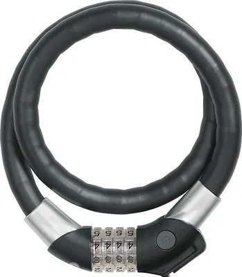 Image de Antivol à câble ABUS Steel-O-Flex Raydo Pro 1460/85 KF - Kit d'antivols pour vélo avec support KF pour le boulon de serrage de la selle du vélo - 20 mm - Niveau de sécurité ABUS 6 - Noir