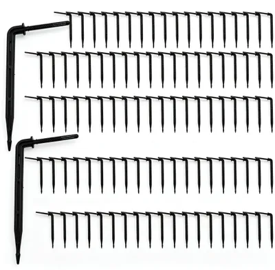 Tropfstrahler 100 Stück, 3 mm Schlauch, 8x3,7 cm, schwarz