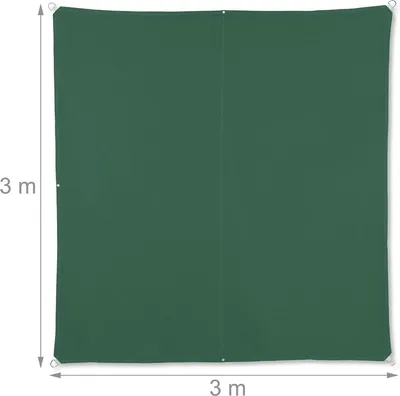 Quadratisches Sonnensegel 3x3 m - Wasserabweisendes Polyester Schattennetz Garten und Balkon