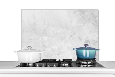Produktbild von KitchenYeah®  Spritzschutz Küche - Küchenrückwand - Wandschutz für Herd und Spüle - Marmor - Textur - Grau - Marmoroptik 80x55 - Alu-Dibond (Alternative zum Spritzschutz aus Glas) - Hitzebeständig - H