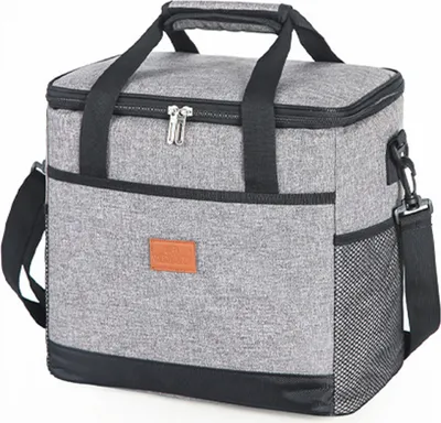 Produktbild von ASKSA Grosse Faltbar Thermotasche 35L/25L/15L Kuehltasche Lunchtasche Picknicktasche fuer Reisen im Freien Strand Camping Picknick (Grau,M)