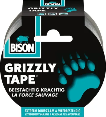 Produktbild von Bison-Grizzly-Klebeband, silberfarben, Rolle 25 m x 5 cm