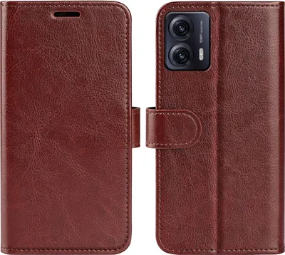 Produktbild von Mobigear Basic  Motorola Moto G53 5G Hülle Klapphülle Geldbörse - Braun