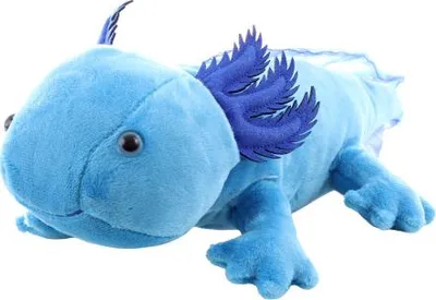 Produktbild von Uni-Toys - Axolotl (blau) - 32 cm (Länge) - Plüsch-Wassertier - Plüschtier, Kuscheltier