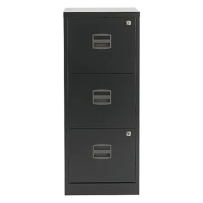 Produktbild von BISLEY Home PFA 3 Hängeregistraturschrank schwarz 3 Schubladen 41,3 x 40,0 x 101,5 cm