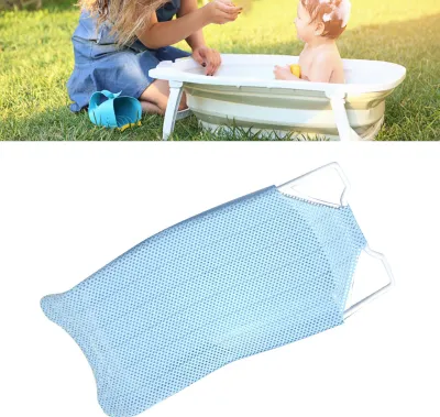 Produktbild von Baby-Badenetzständer, universell, höhenverstellbar, bequem, stabil, Sitzunterstützung für Zuhause, Reisen, Himmelblau
