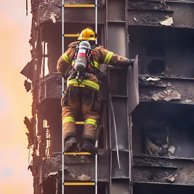 Productafbeelding van Noodtouwladder - 12 Meter - Branduitgang - 200 kg Draagkracht - Hars en Mangaanstaal