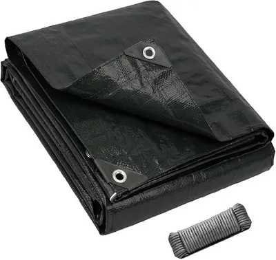 Imagen del producto de Silecomplaza, lona de tela, 260 x 300 cm, 140 g/m² | Lona de tela premium con ojales, resistente a los rayos UV y al desgarro | Lona protectora para jardín, construcción, camping, madera, automóvil, color