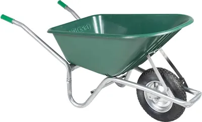 Image de Brouette vert 90 L 150 kg acier galvanisé et plastique