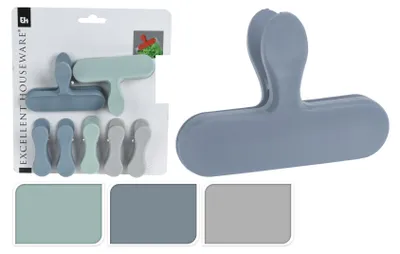 Produktbild von Excellent Houseware Tütenclips Beutelklammern Verschlussclips für Lebensmittelverpackungen 7 Stück
