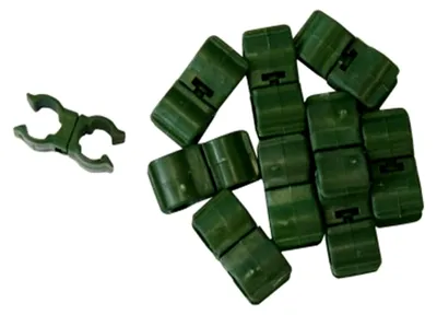 Produktbild von Multifunktionsclip, 10er Set, Pflanzenbinder, Pflanzenklammer, Pflanzenhalter, grün, 3x1x1.5 cm