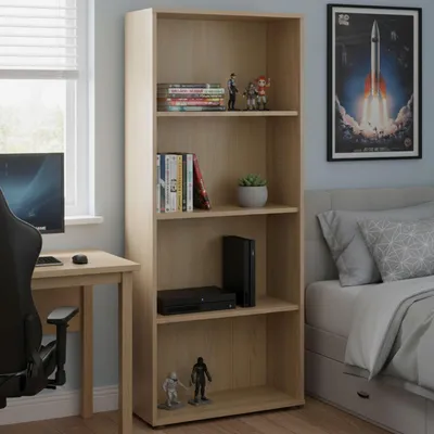 Produktbild von Jovencan - Bücherregal, 60x30x145h cm Beige, 3 Regalböden