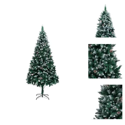 Produktbild von vidaXL Künstlicher Weihnachtsbaum mit Zapfen und Schnee 210 cm -  Weihnachtsbäume