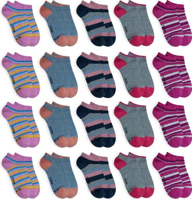 Produktbild von OCERA 20 Paar Kinder Sneaker Socken für Mädchen im Farbmix Gr. 35/38