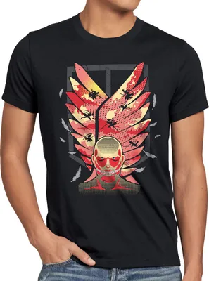 Produktbild von style3 Attack Wings Herren T-Shirt Aufklärungstruppe AoT, Größe:5XL, Farbe:Schwarz