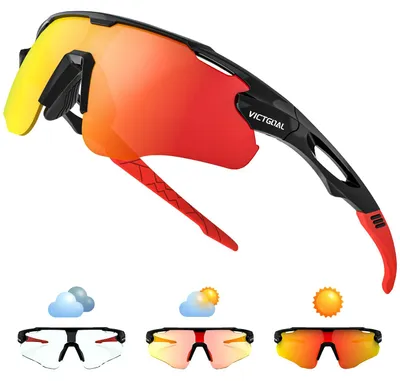 Immagine prodotto di Occhiali da ciclismo Victgoal, unisex, con montatura TR90, fotocromatici e protezione UV400
