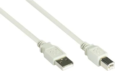 Produktbild von USB 2.0 Anschlusskabel A-B, grau, 3 m
