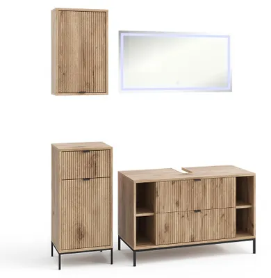 Immagine prodotto di Set di mobili da bagno Vicco Eliza Quercia vichinga 4 parti, Model 59676
