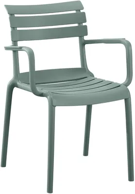 Produktbild von CLP Gartenstuhl Joliya stapelbar mit Armlehnen wetterfest UV-beständig bis 150 kg oliv