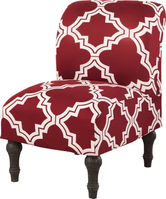 Produktbild von Armless Chair Slipcover Stretch Samt Elasthan Stuhlbezüge  Stuhlbezug Ohne Sesselbezüge Möbelschutzbezüge Abnehmbar Waschbar Für Home Hotel Wohnzimmer(Rot Geometrisch 02)