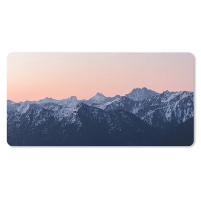 Produktbild von MuchoWow® Mauspad Mousepad Alpen - Berg - Sonnenuntergang - Schnee 60x30 cm - Mousepads - Maus Mat - Pad - Mausunterlage - Nachhaltig