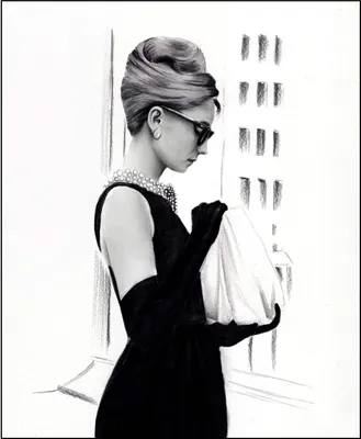 Audrey Hepburn Poster A3 – Frühstück bei Tiffany, Kunstdruck, 300 g/m²
