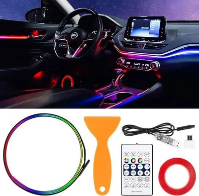 Immagine prodotto di Striscia LED musicale USB impermeabile da 110 cm per l'illuminazione interna dell'auto