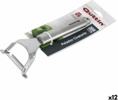 Image de Éplucheur rotatif Quttin (17 x 7 cm) Acier inoxydable 17 x 7 x 2 cm (12 pièces)