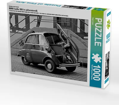 Produktbild von Calvendo Ein Motiv aus dem Kalender BMW Isetta 300 in schwarzweiß 1000 Teile Puzzle quer 640x480mm, Laue Ingo; 7273082