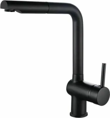 Produktbild von Einhebelmischbatterie Rousseau 4060541 Schwarz Edelstahl Rechteckig Messing