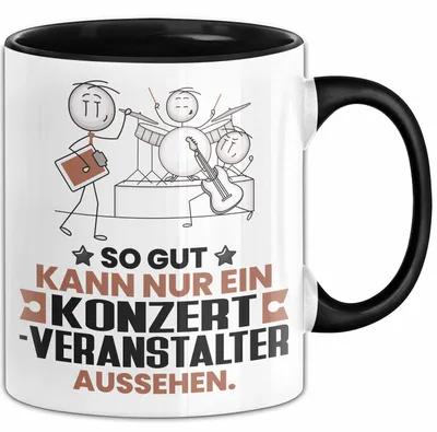 Produktbild von Konzertveranstalter Geschenk Tasse So Gut Kann Nur Ein Konzertveranstalter Aussehen Geschenkidee Kaffee-Becher (Schwarz)