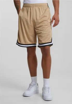 Immagine prodotto di Urban Classics TB243 | Pantaloncini in rete a righe da S a 3XL - Colore: unionbeige/nero/bianco - Taglia: M