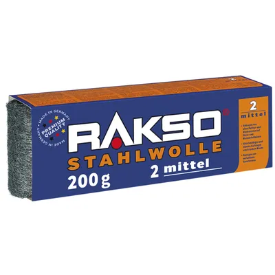 Produktbild von RAKSO Stahlwolle Banderole Sorte 2 Mittel 1 x 200g