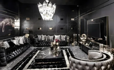 Immagine prodotto di Lussuoso set da salotto Chesterfield: divani di design e tavolino