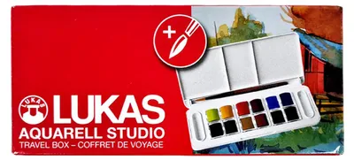 Produktbild von LUKAS Studio Aquarellfarben-Set in Kunststoffbox | 13-teilig