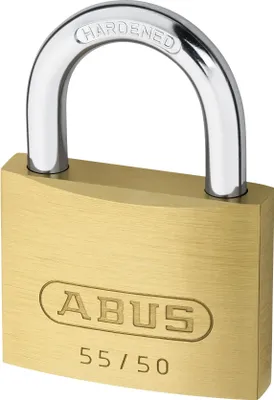 Produktbild von ABUS 02858, Herkömmliches Vorhängeschloss, Tastensperre, Gleichschließung, Zaun, Garage, Schuppen, Aufbewahrungsspind, Werkzeugkasten, Anhänger, Werkstatt, Gold, Silber, Messing